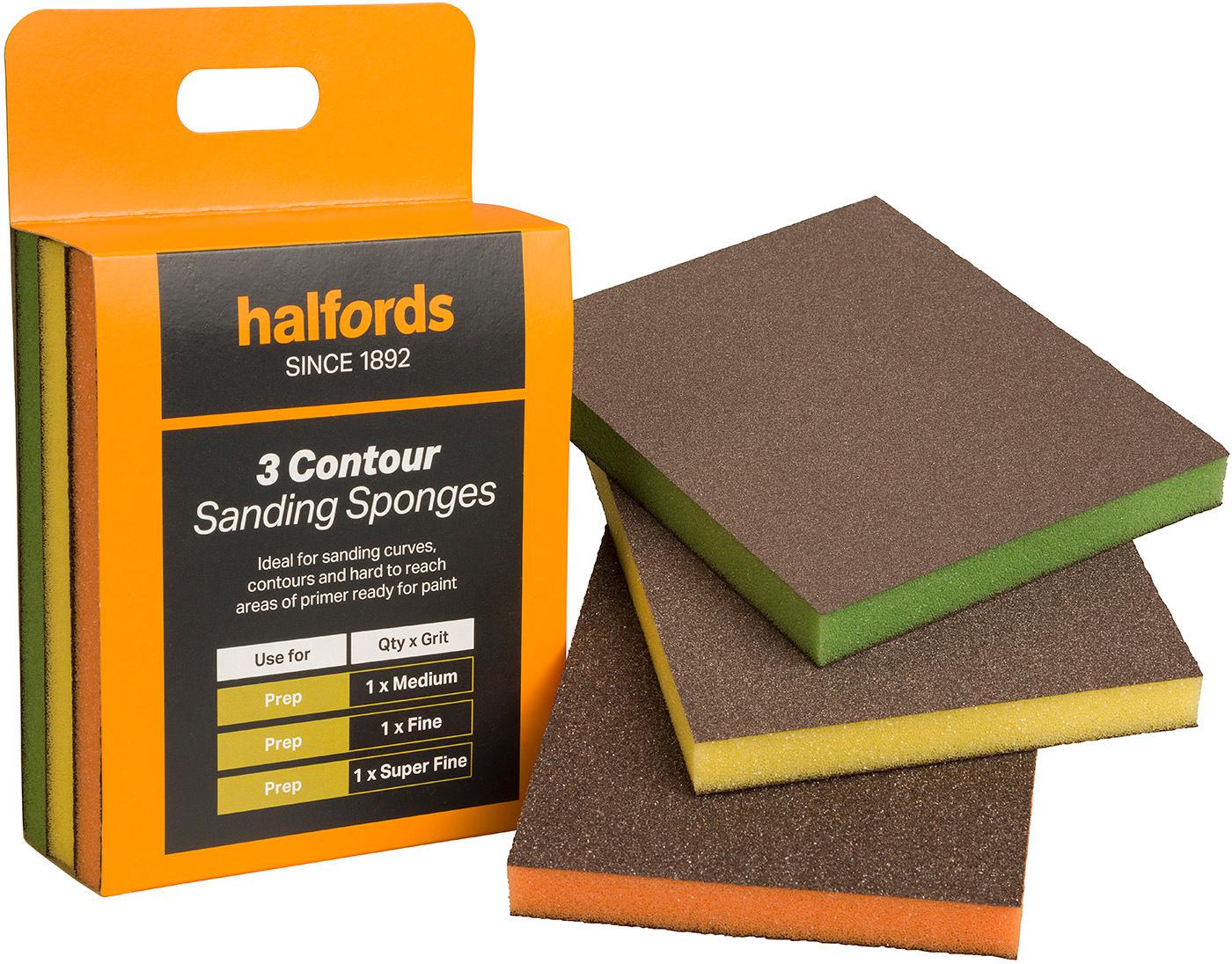 Halfords Contour Sanding Sponges x3