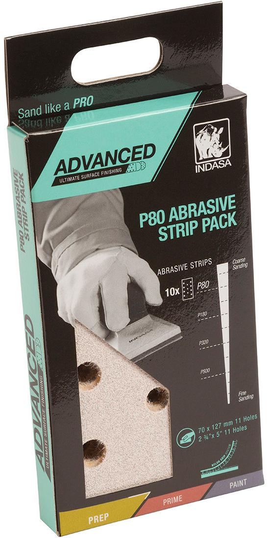 Indasa Advanced P80 Abrasive Strip Pack X10