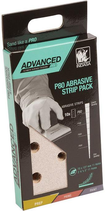 Indasa Advanced P80 Abrasive Strip Pack x10