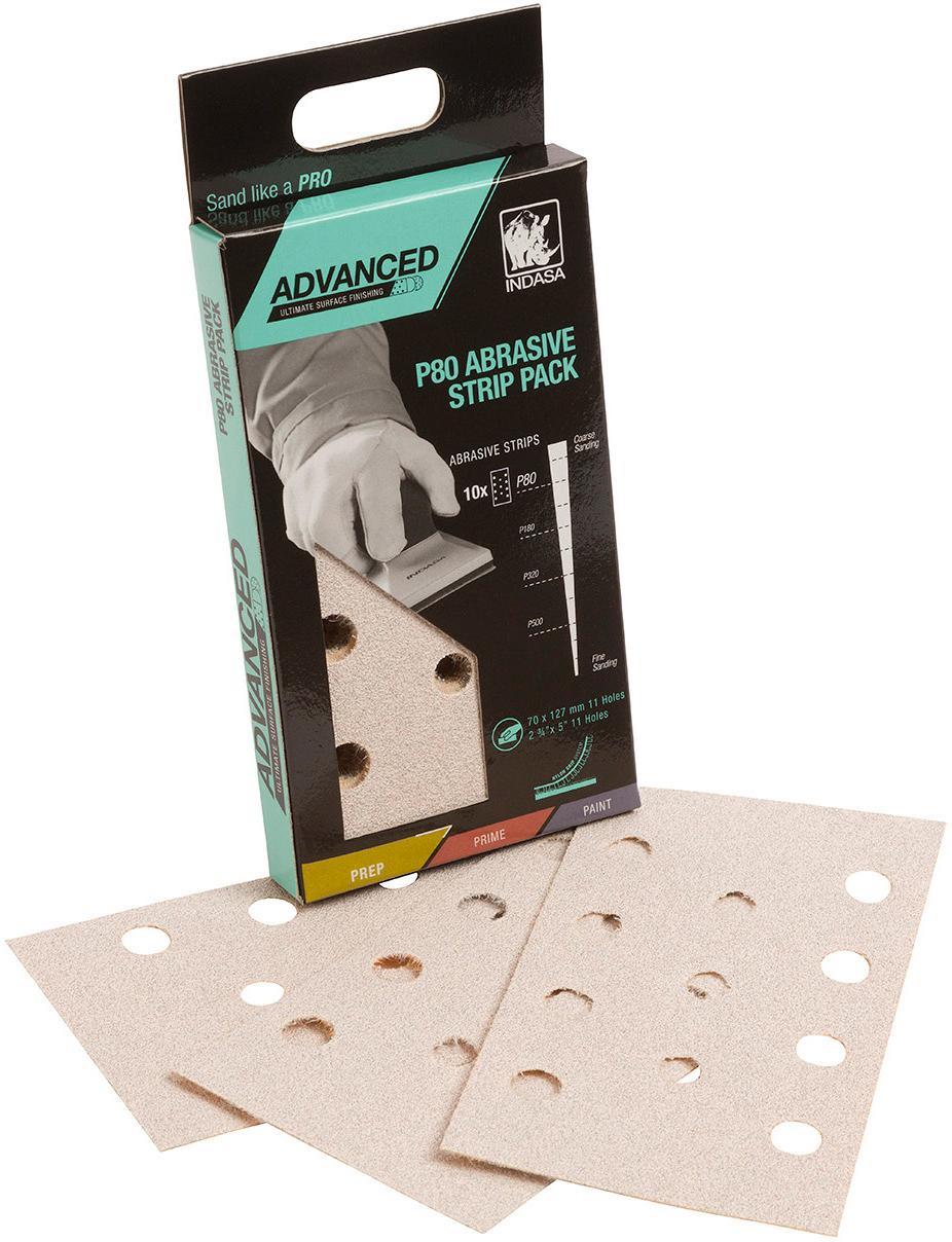 Indasa Advanced P80 Abrasive Strip Pack x10