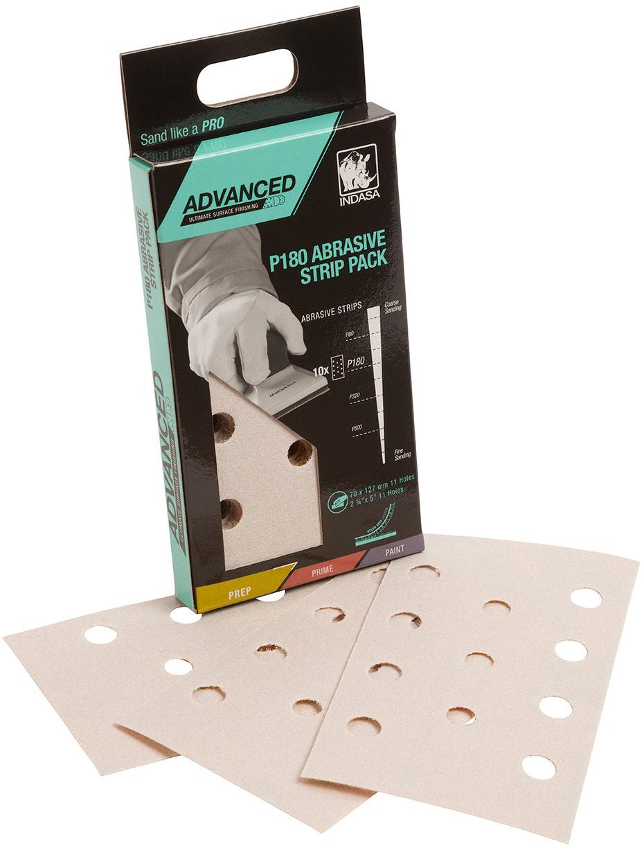 Indasa Advanced P180 Abrasive Strip Pack x10