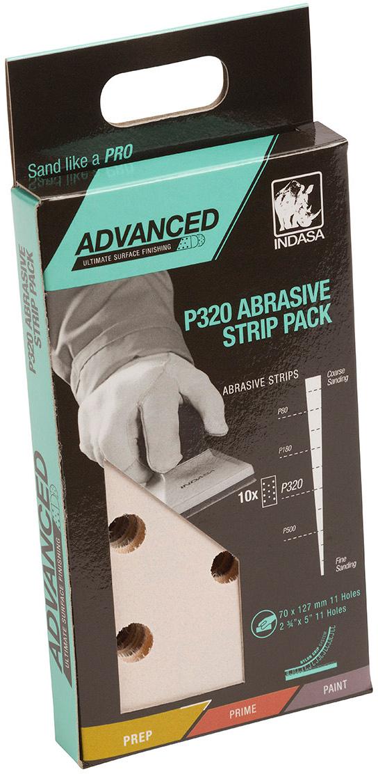 Indasa Advanced P320 Abrasive Strip Pack X10