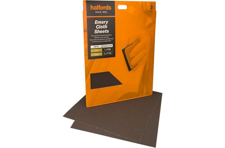 Halfords Emery Cloth Sheets x3 Halfords Emery Cloth Sheets x3