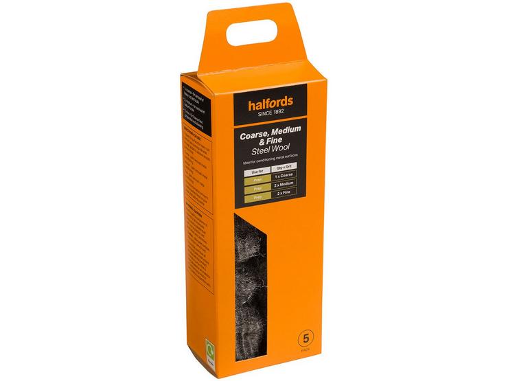 Halfords Steel Wool x5