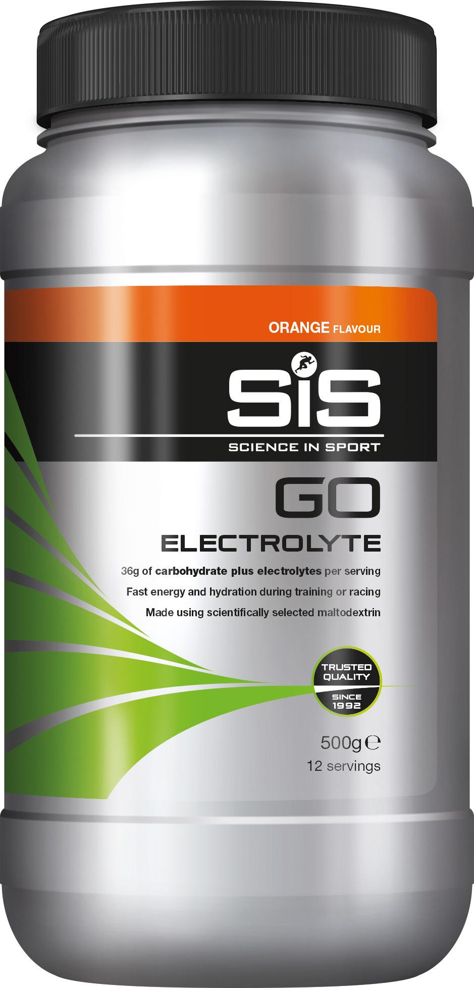 Halfords SiS GO Electrolyte drink powder - 500 g tub - orange | Pricematch, Extra 8% off for BC Members, Free Bike Health Check, Cycle2Work Scheme & 0% APR Finance.