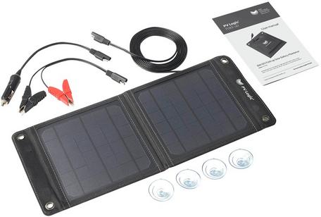 PV Logic 8W Fold Up Solar Battery Maintainer Halfords UK