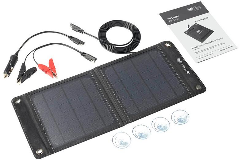 PV Logic 8W Fold Up Solar Battery Maintainer PV Logic 8W Fold Up Solar Battery Maintainer