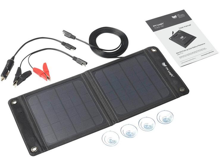 PV Logic 8W Fold Up Solar Battery Maintainer