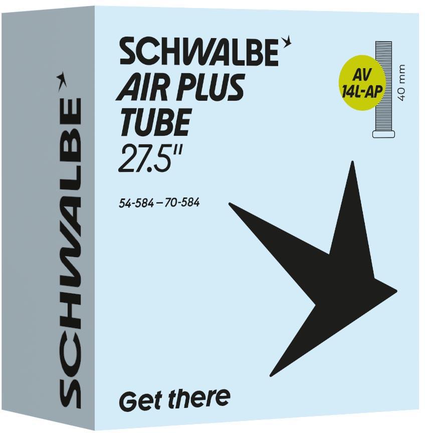 Halfords Schwalbe Air Plus Schrader Inner Tubes, 27.5x2.10-2.80 inch | Pricematch, Extra 8% off for BC Members, Free Bike Health Check, Cycle2Work Scheme & 0% APR Finance.