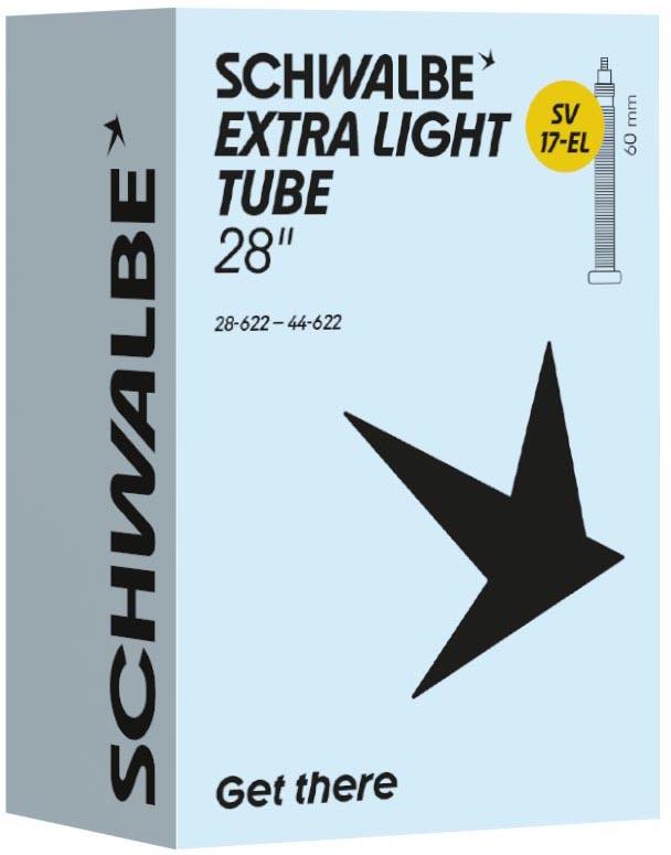Halfords Schwalbe Extra Light 700c Presta Inner Tubes, 700x28-44c 60mm Valve | Pricematch, Extra 8% off for BC Members, Free Bike Health Check, Cycle2Work Scheme & 0% APR Finance.