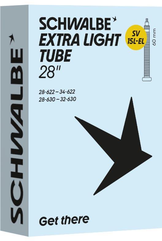 Halfords Schwalbe Extra Light 700c Presta Inner Tubes, 700x28-34c 60mm Valve | Pricematch, Extra 8% off for BC Members, Free Bike Health Check, Cycle2Work Scheme & 0% APR Finance.