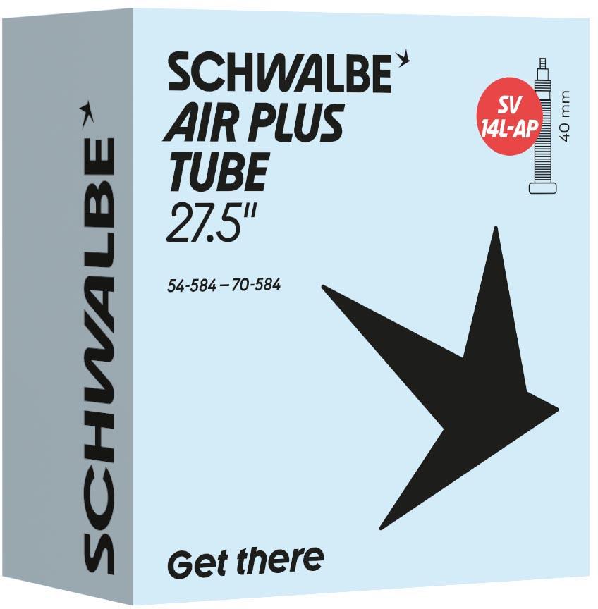 Halfords Schwalbe Air Plus Presta Inner Tubes, 27.5x2.10-2.80 inch | Pricematch, Extra 8% off for BC Members, Free Bike Health Check, Cycle2Work Scheme & 0% APR Finance.