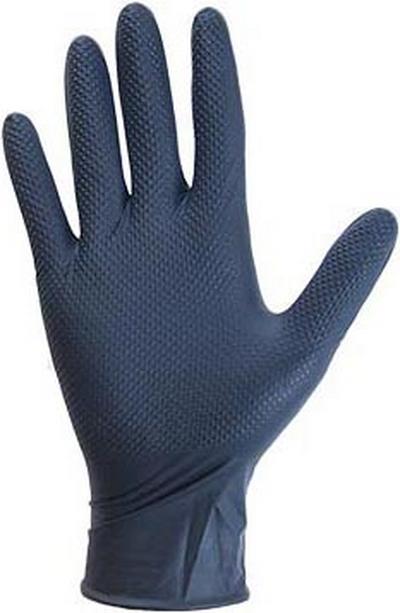 Keep Safe Diamond Texture Nitrile Disposable Gloves - Black