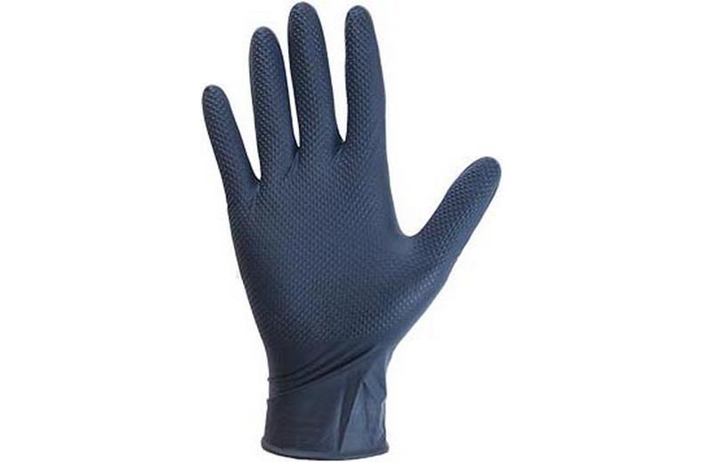 Keep Safe Diamond Texture Nitrile Disposable Gloves - Black Keep Safe Diamond Texture Nitrile Disposable Gloves - Black