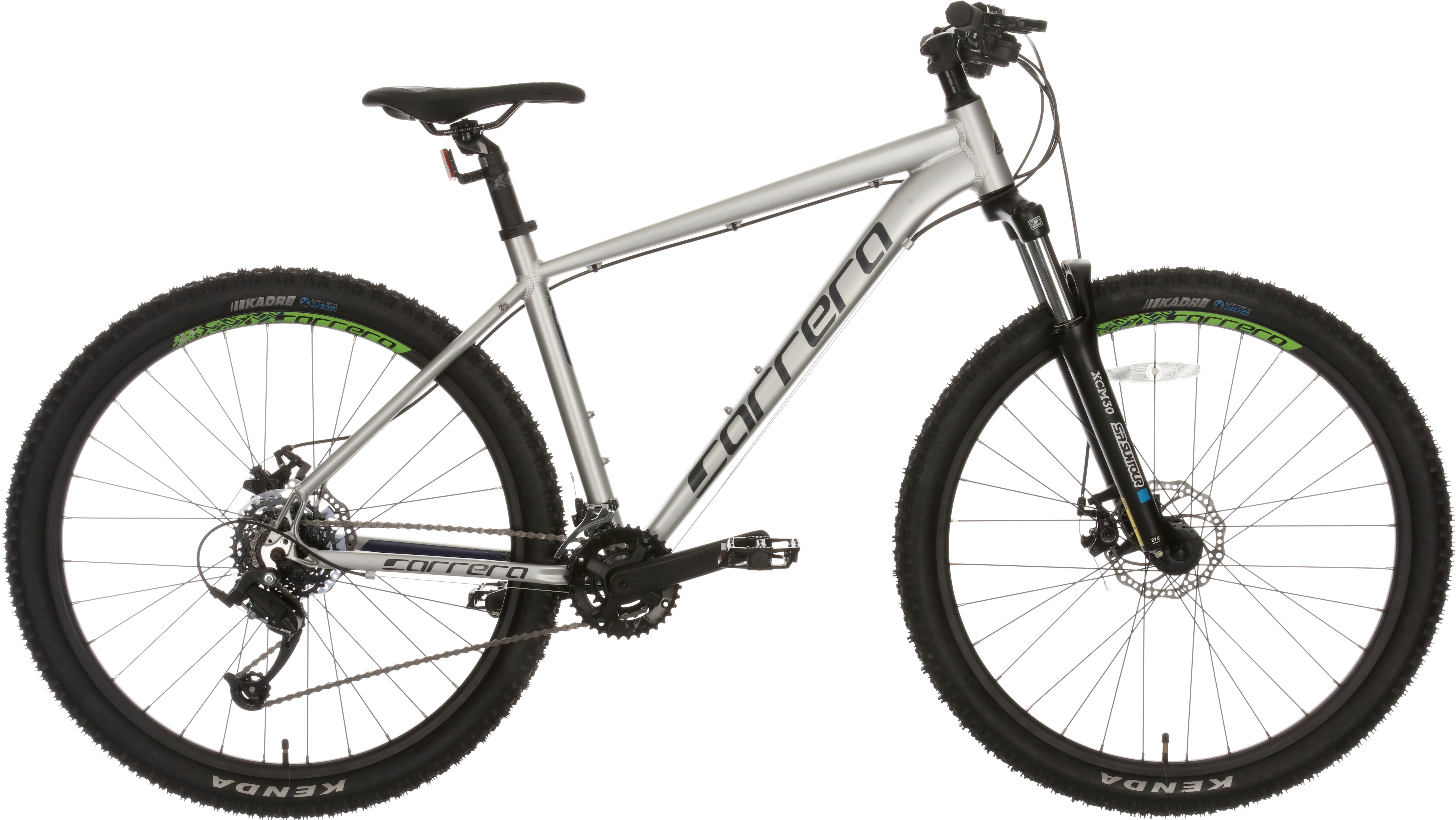 Carrera Valour Disc Mens Mountain Bike - Silver - XS, S, M, L Frames