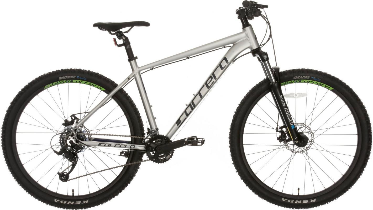 Halfords Carrera Valour Disc Mens Mountain Bike - Silver - M Frame | Extra 8% off for BC Members