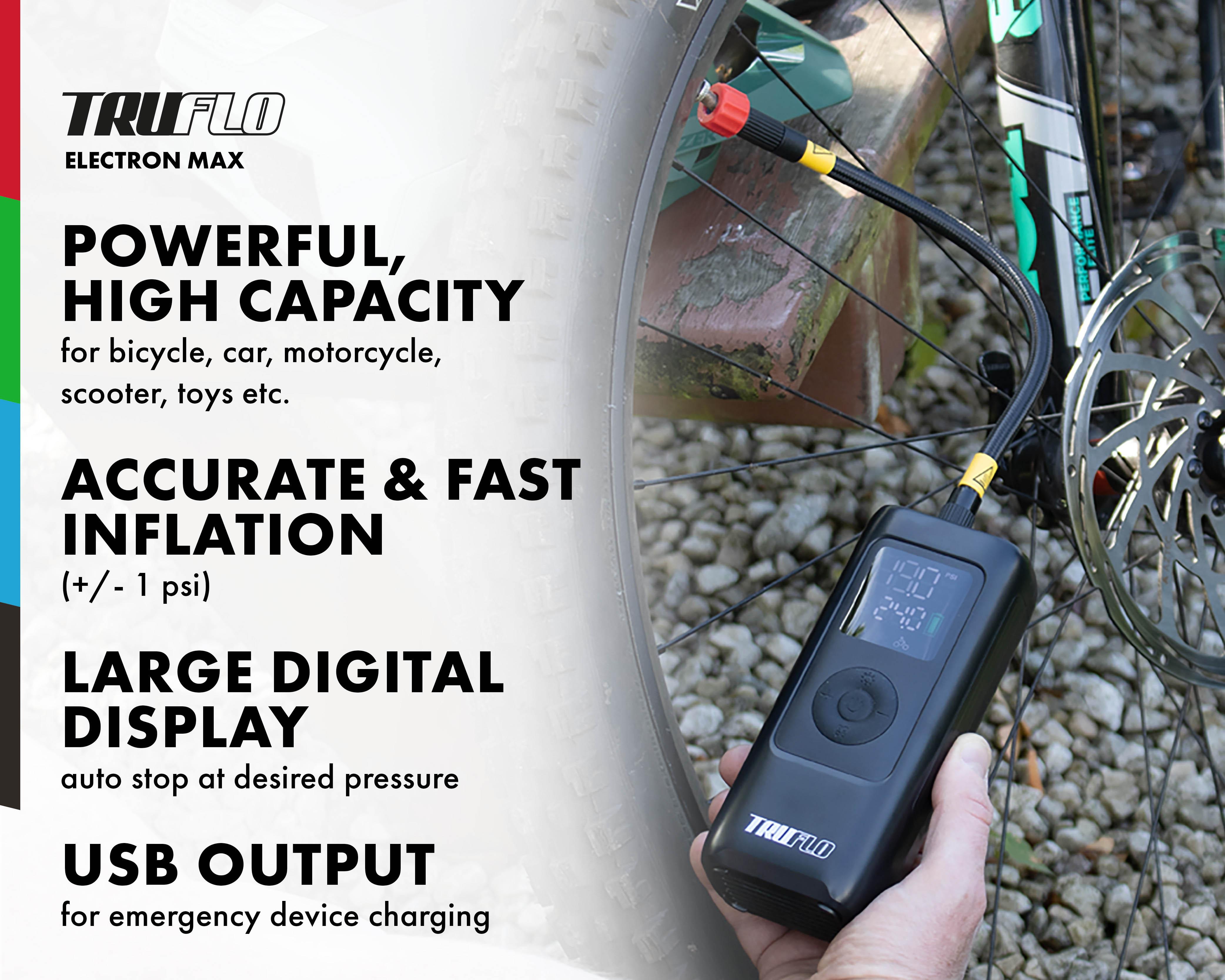 Truflo Electron Max Electric Tyre Inflator & Power Bank