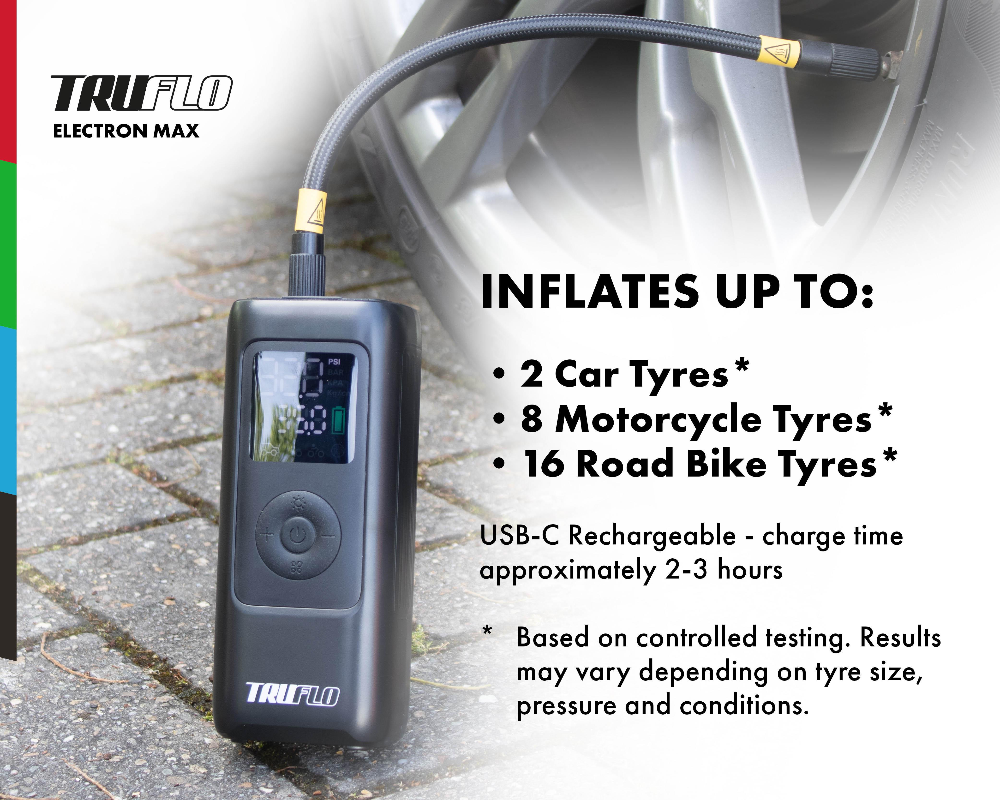 Truflo Electron Max Electric Tyre Inflator & Power Bank