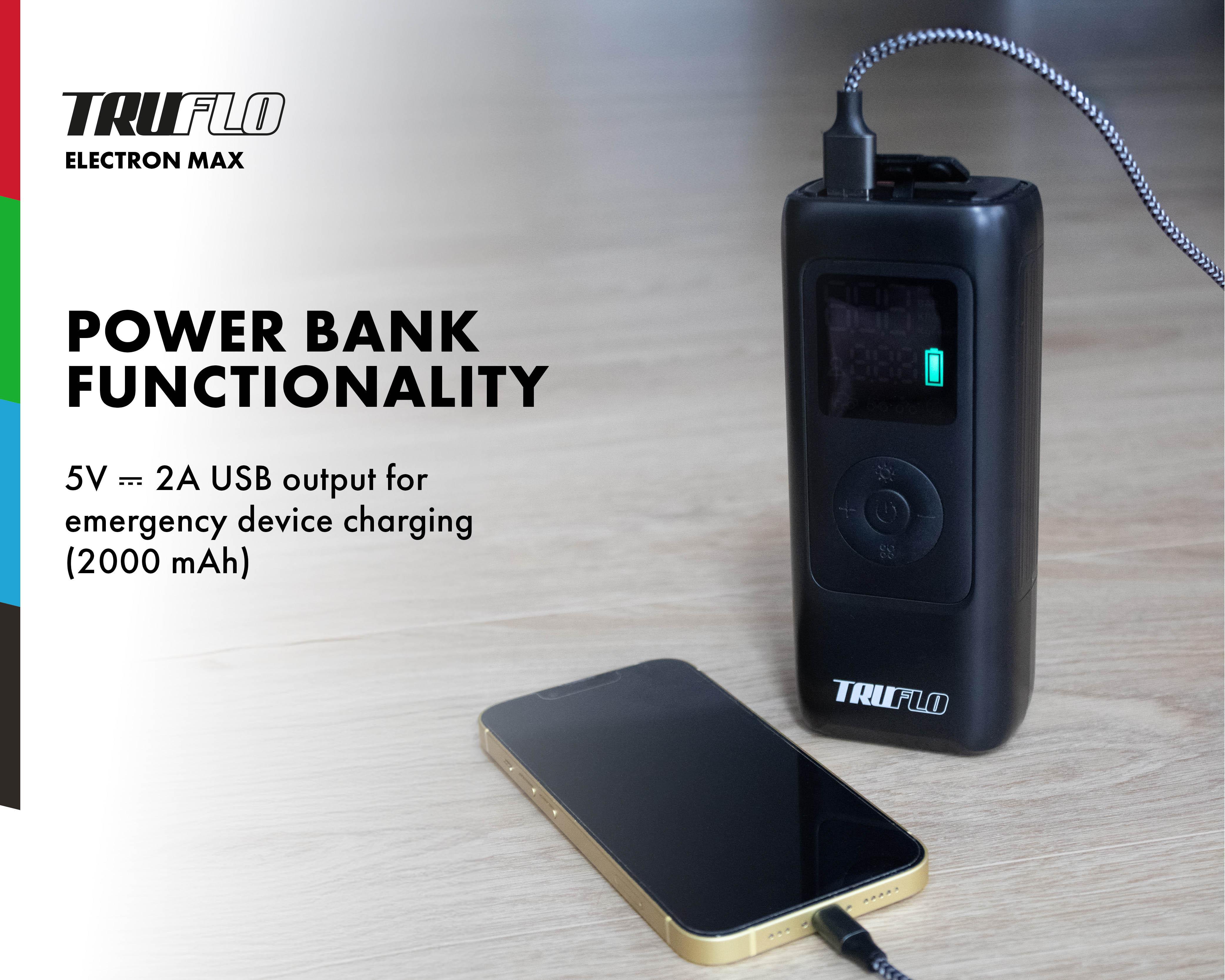 Truflo Electron Max Electric Tyre Inflator & Power Bank