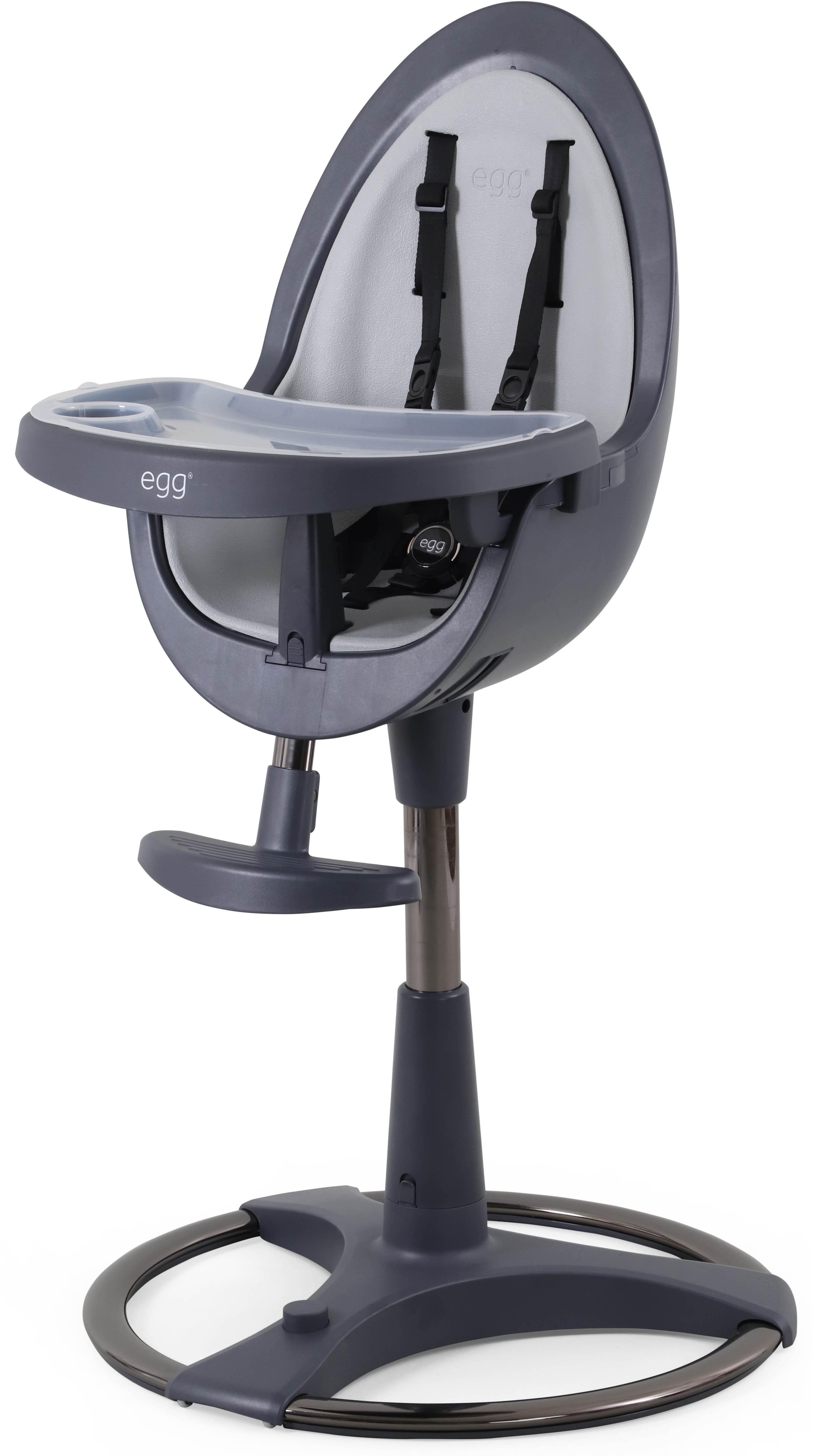Egg Highchair with Seat Pad - Grey