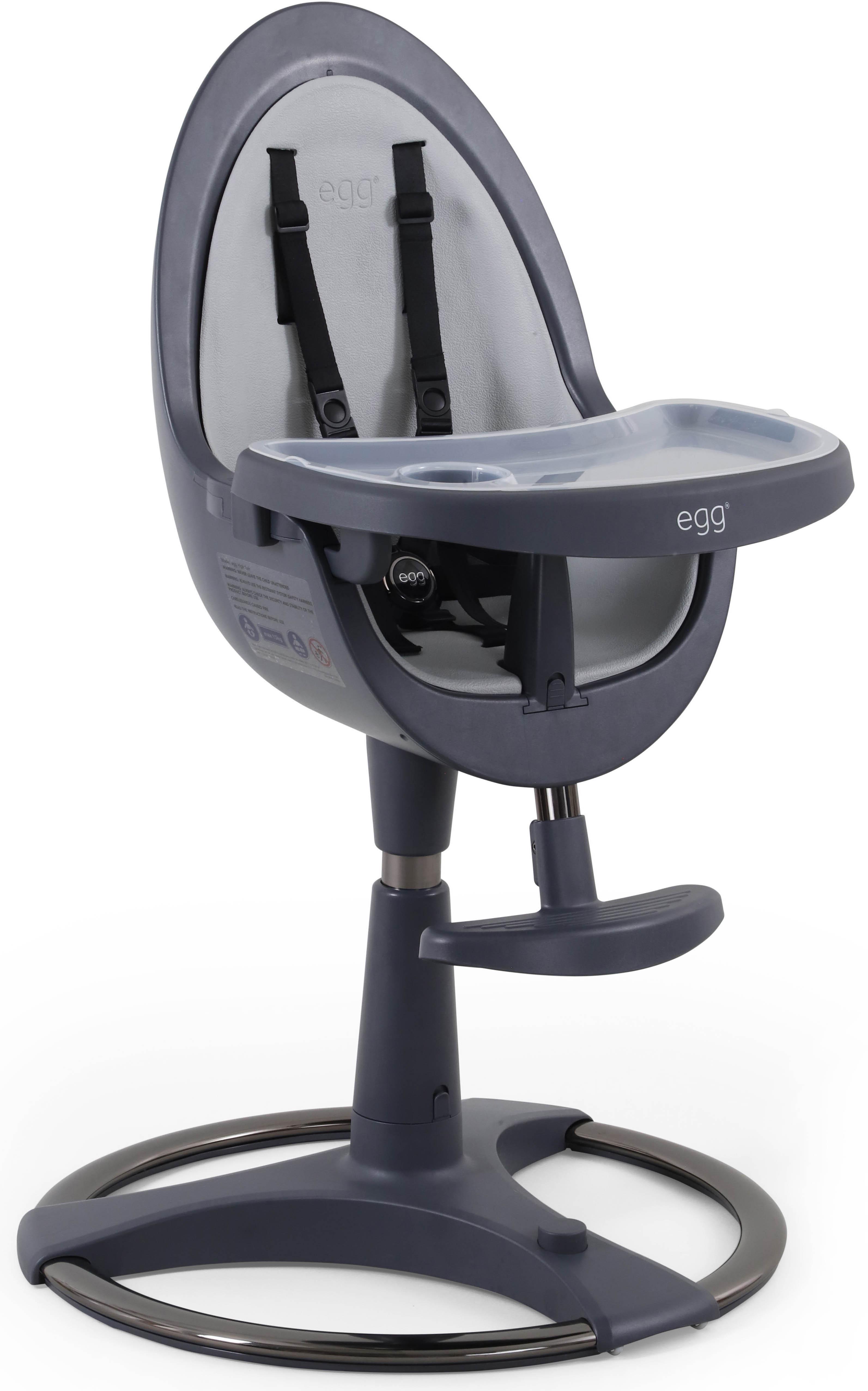 Egg Highchair with Seat Pad - Grey