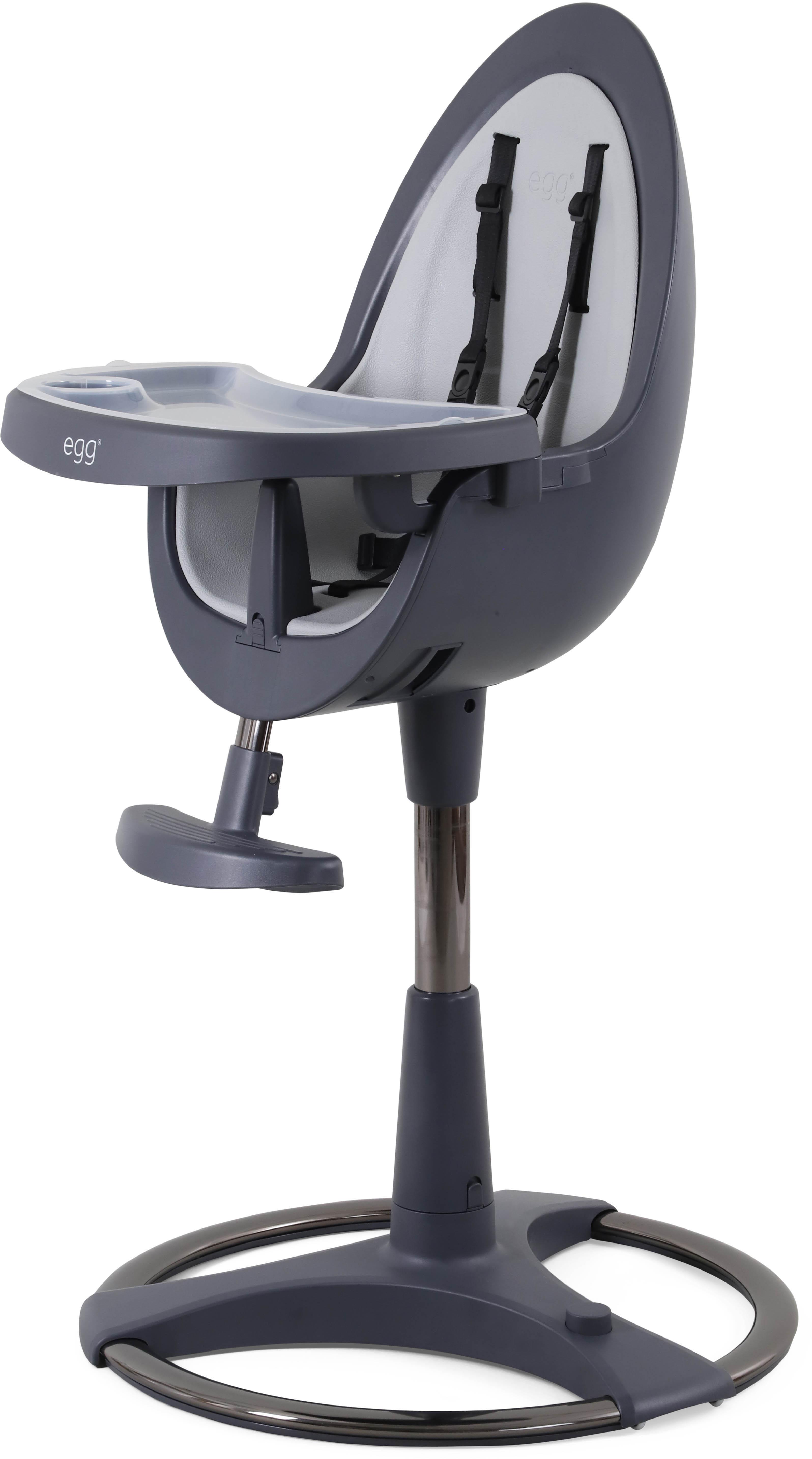 Egg Highchair with Seat Pad - Grey