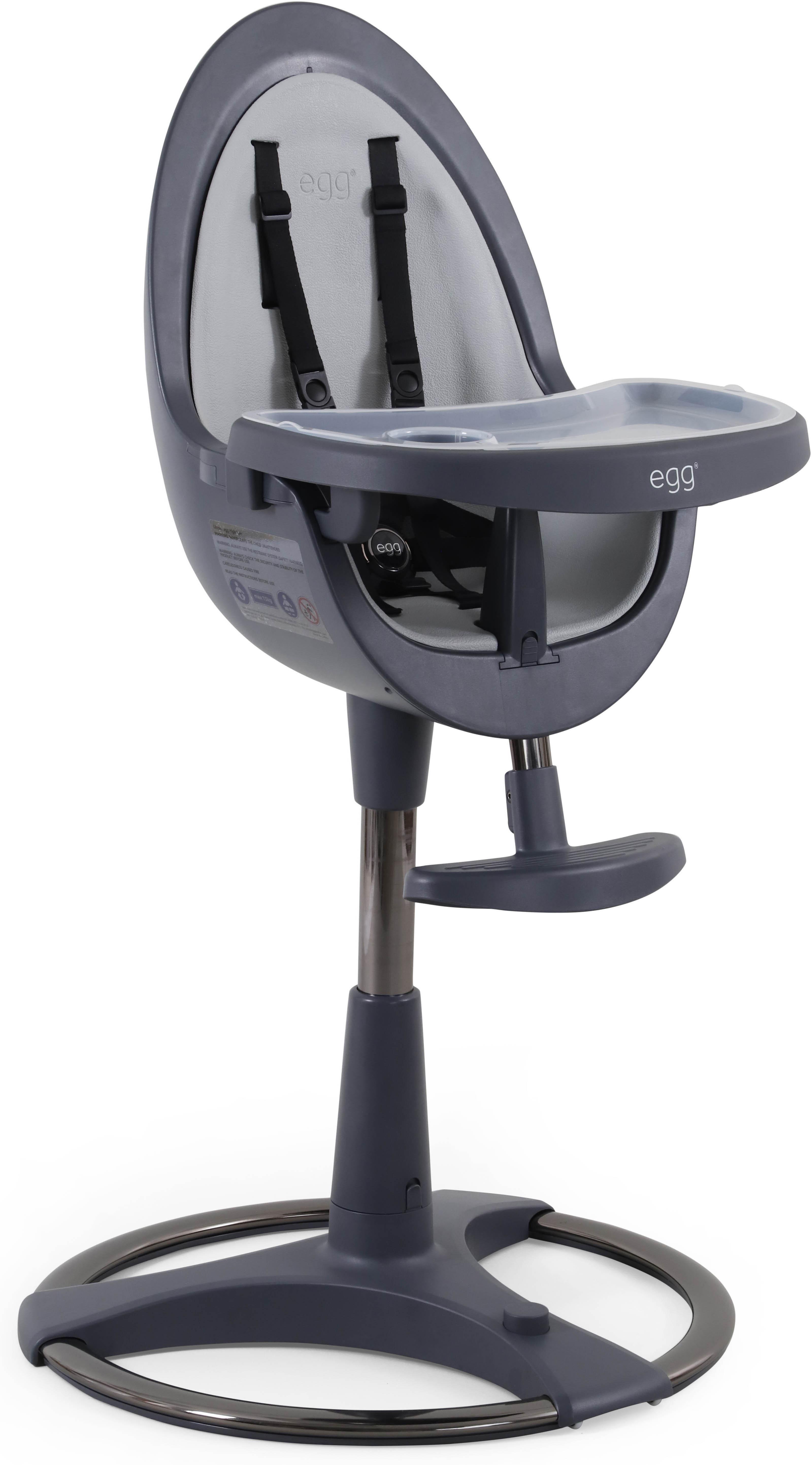 Egg Highchair with Seat Pad - Grey