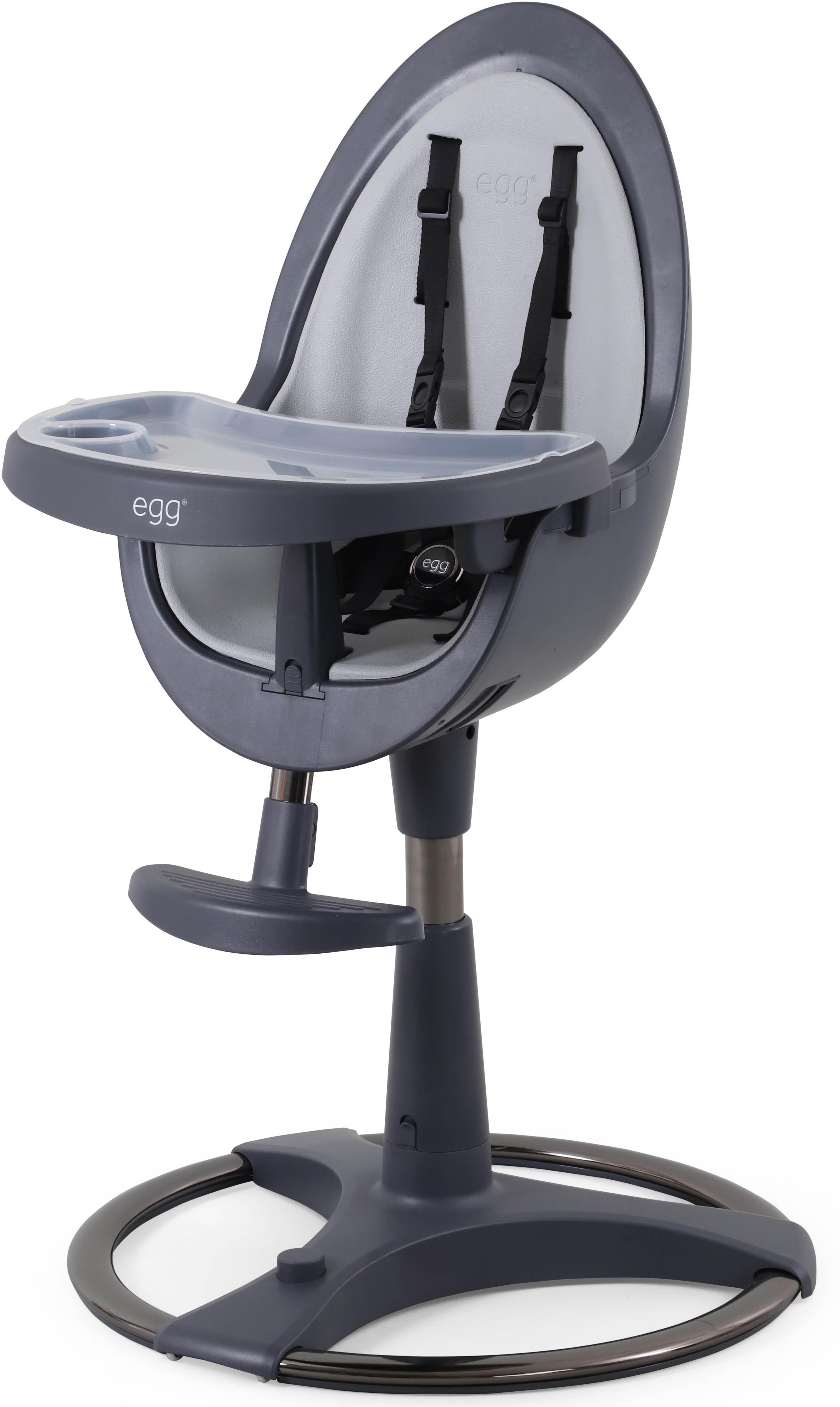 Egg Highchair with Seat Pad - Grey
