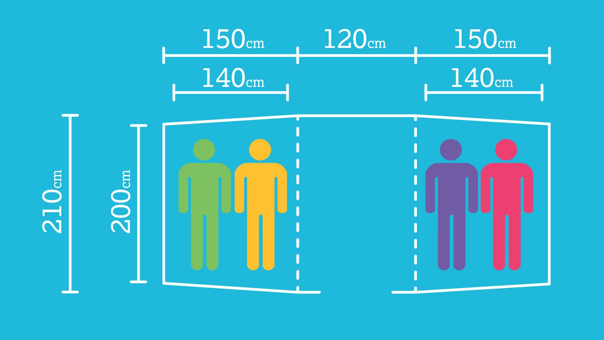 Halfords 4 Person Vis A Vis Tent