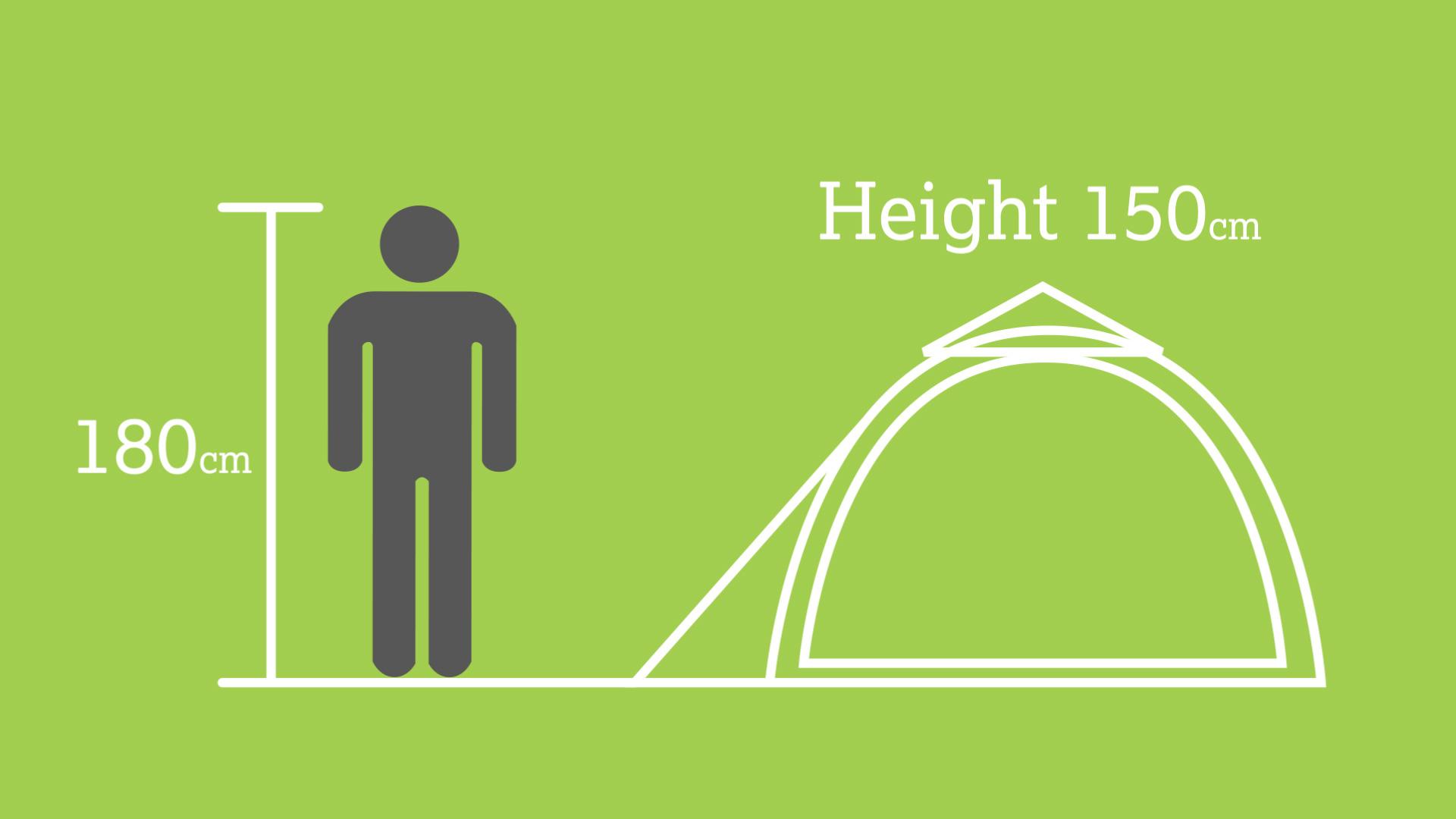 Halfords Premium 4 Person Quick - Up Dome Tent