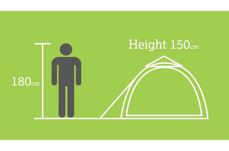 Halfords Premium 4 Person Quick - Up Dome Tent Halfords Premium 4 Person Quick - Up Dome Tent