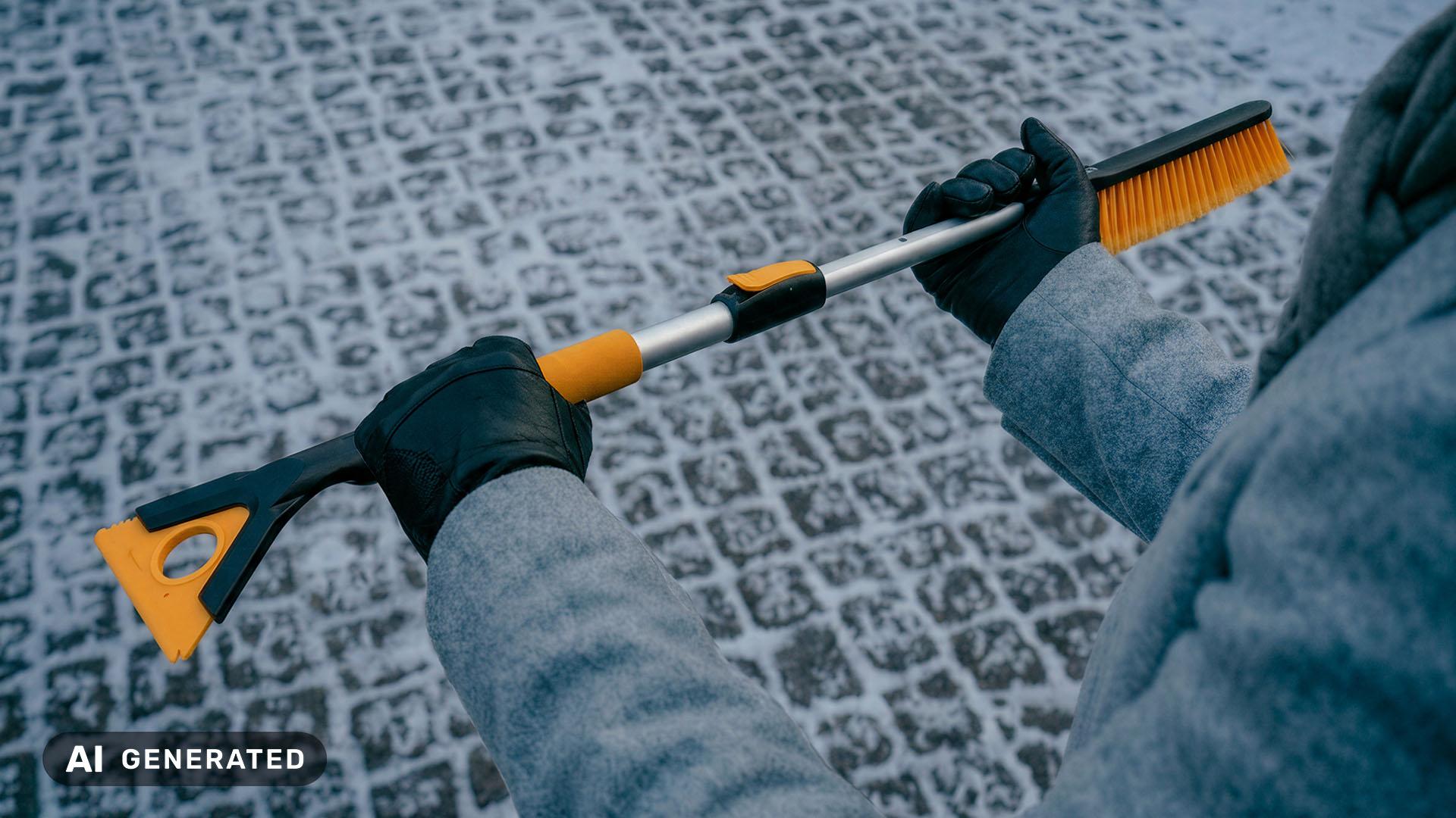 Halfords Telescopic Snow Broom with Scraper