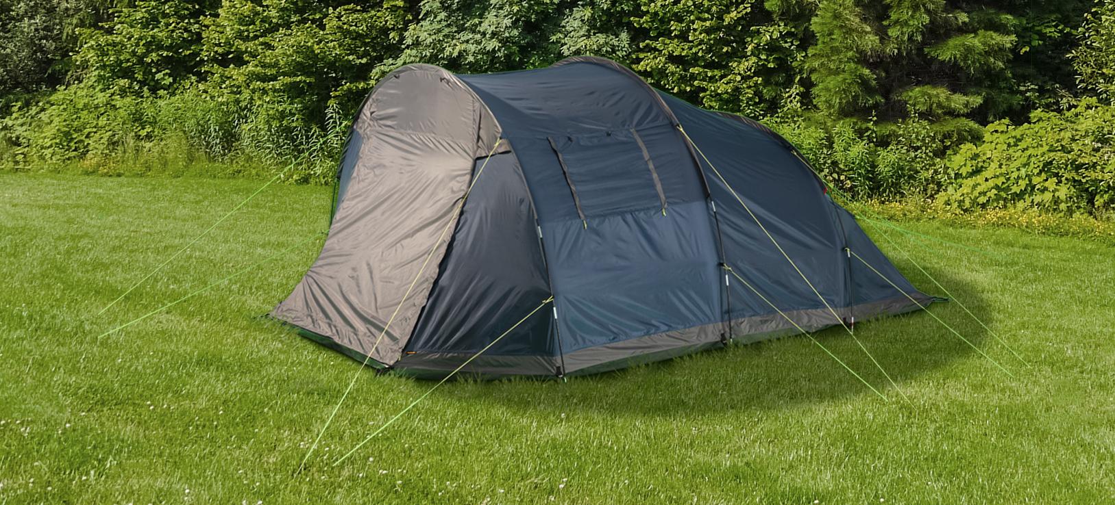 Halfords 4 Person Tunnel Tent with Canopy