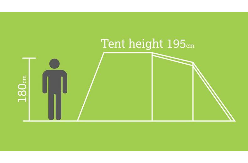 Halfords 4 Person Tunnel Tent with Canopy Halfords 4 Person Tunnel Tent with Canopy