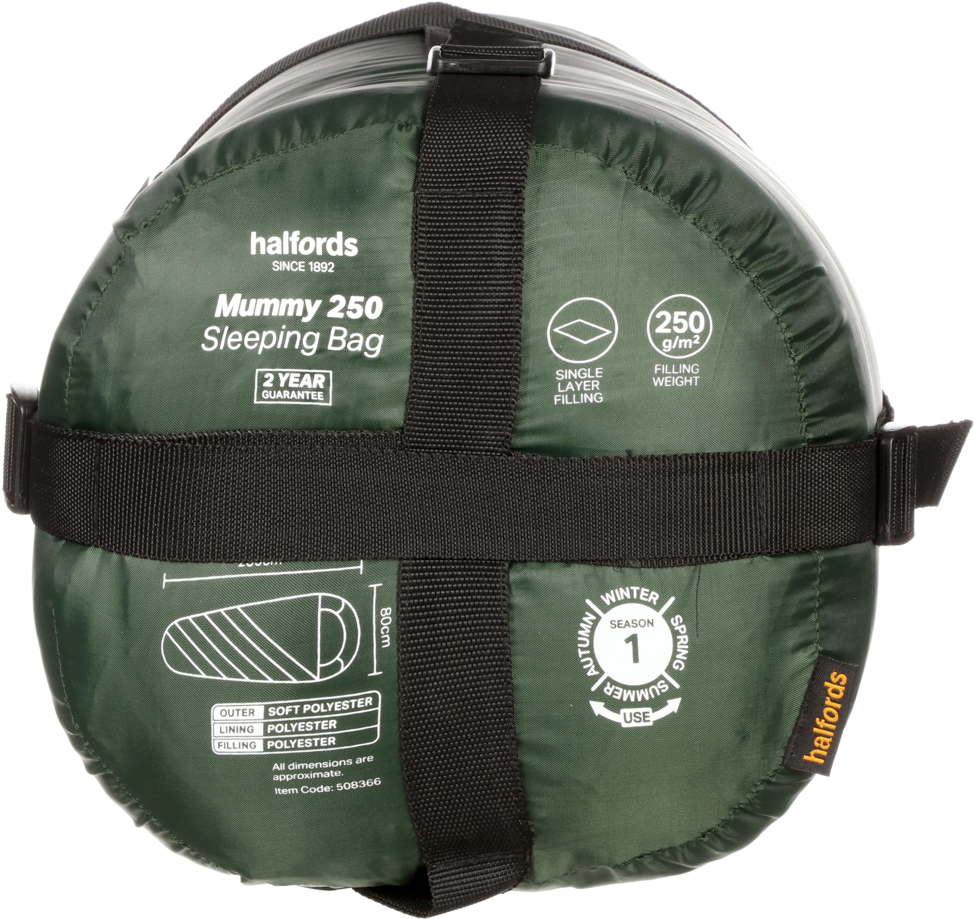 Halfords Mummy 250 Sleeping Bag