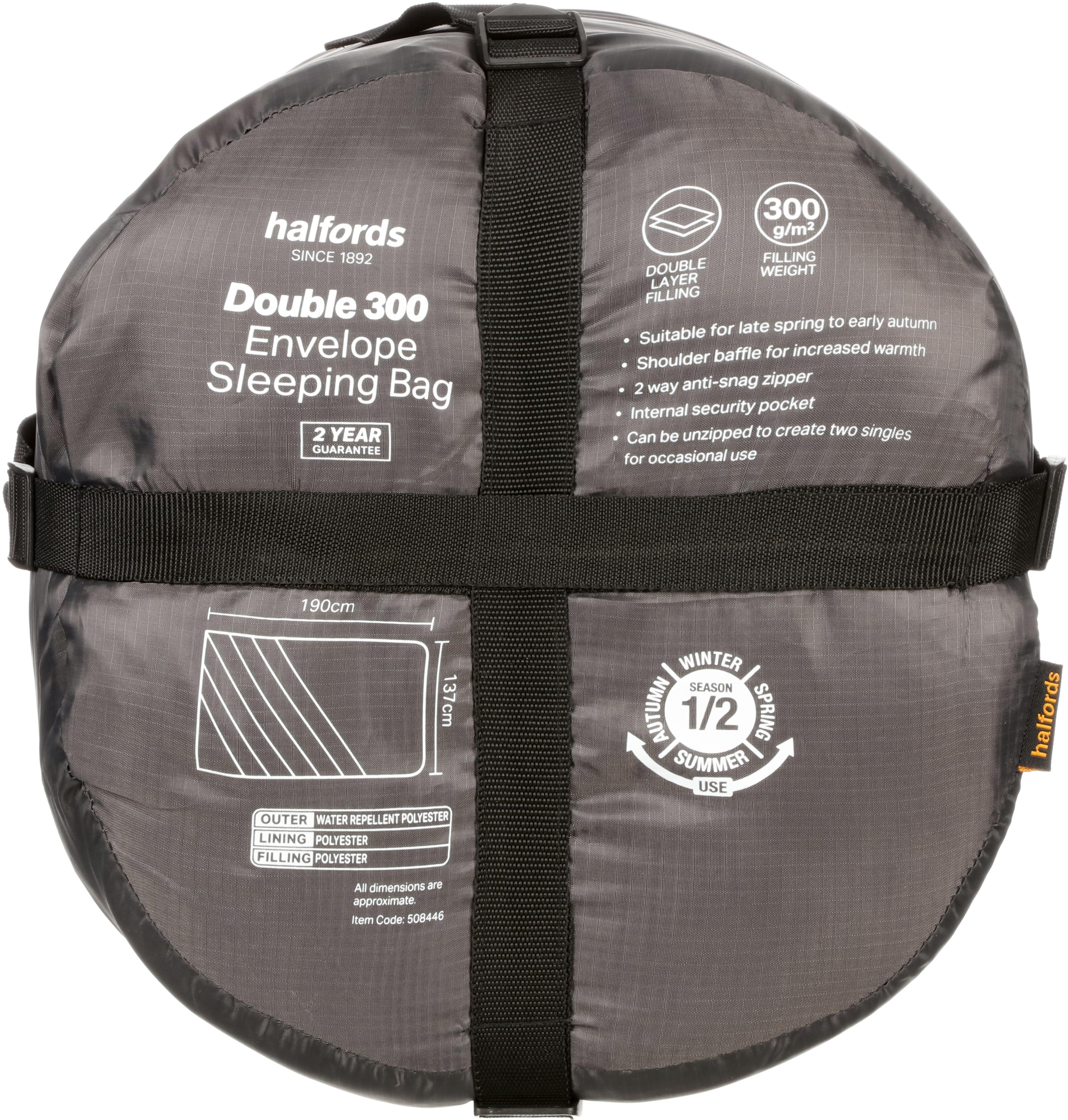 Halfords 210T Ripstop Double Garda Envelope 300 Sleeping Bag
