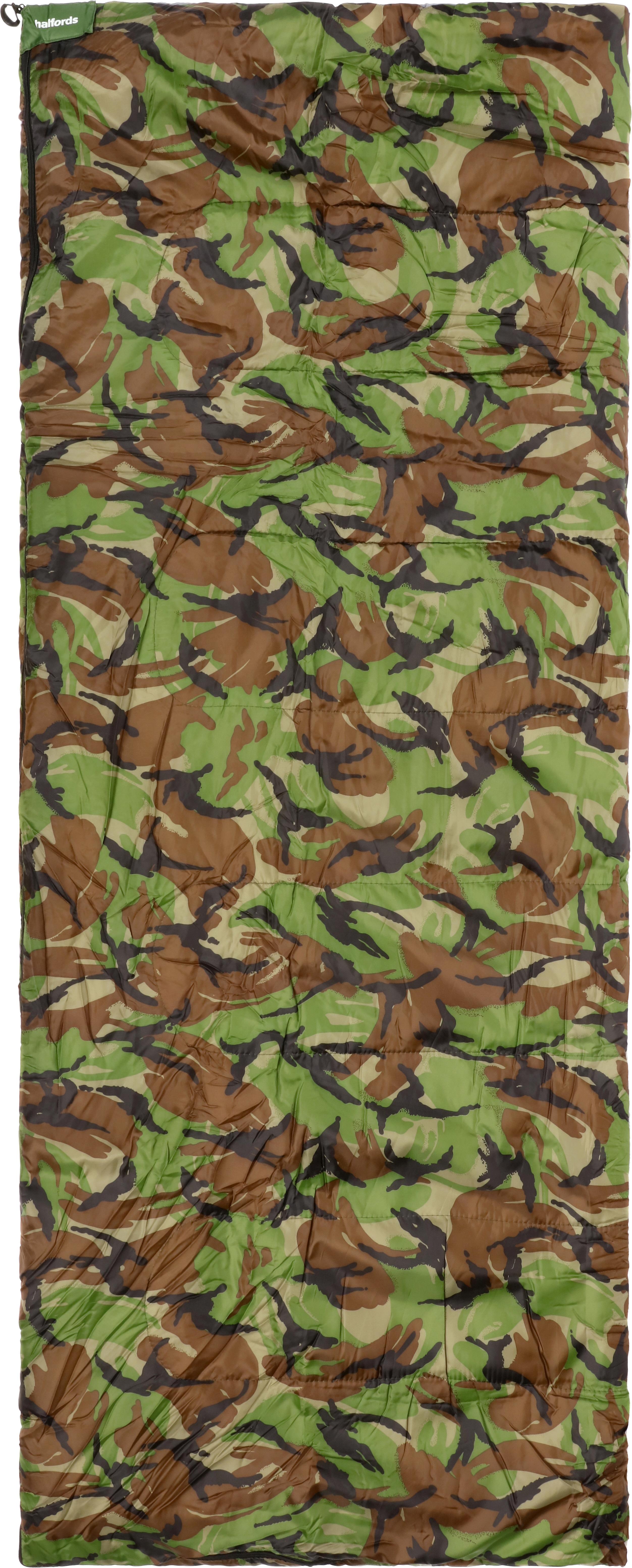 Halfords Camouflage Envelope Sleeping Bag