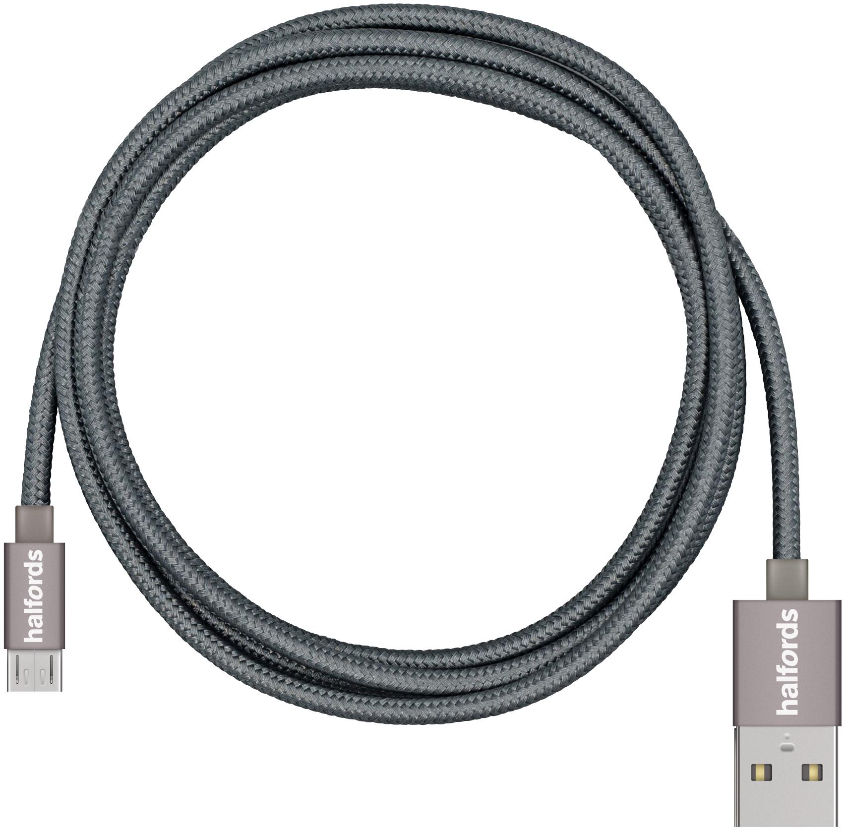 Halfords Micro USB Cable 1.2M