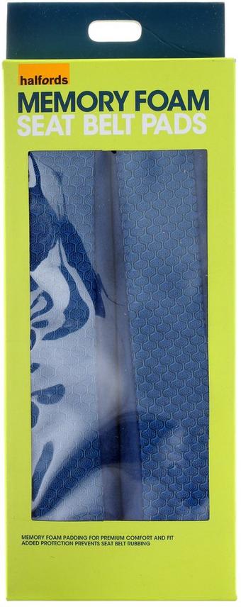 Halfords Blue Memory Foam Seat Belt Pad