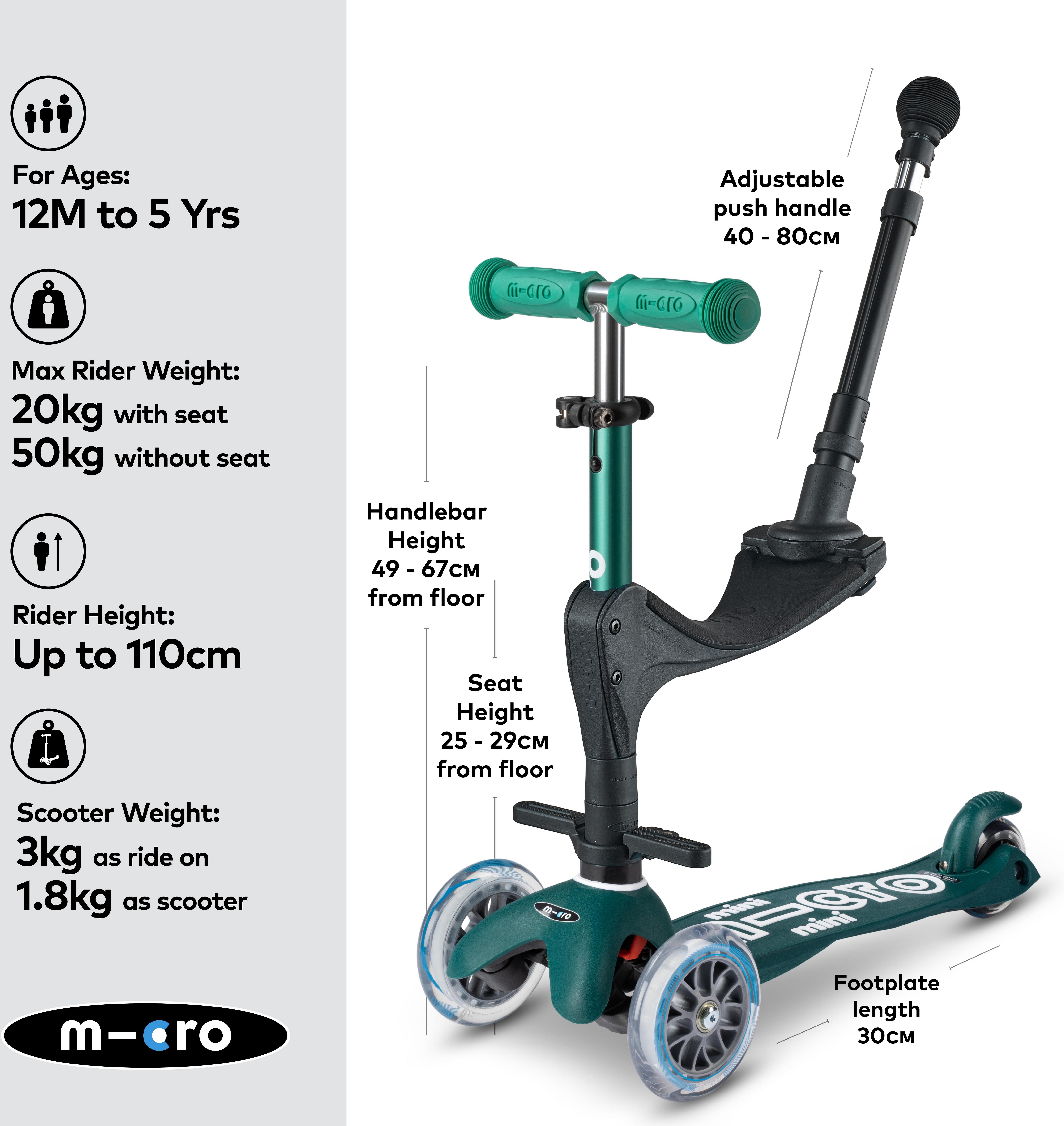 Mini Micro 3in1 Green: 12 Months +