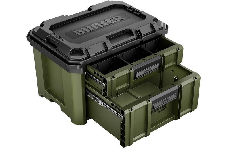 BUNKER Load-Up Stacking 2 Drawer Tool Box 570mm BUNKER Load-Up Stacking 2 Drawer Tool Box 570mm
