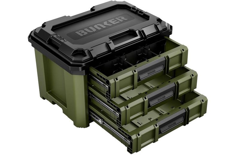 BUNKER Load-Up Stacking 3 Drawer Tool Box 570mm BUNKER Load-Up Stacking 3 Drawer Tool Box 570mm