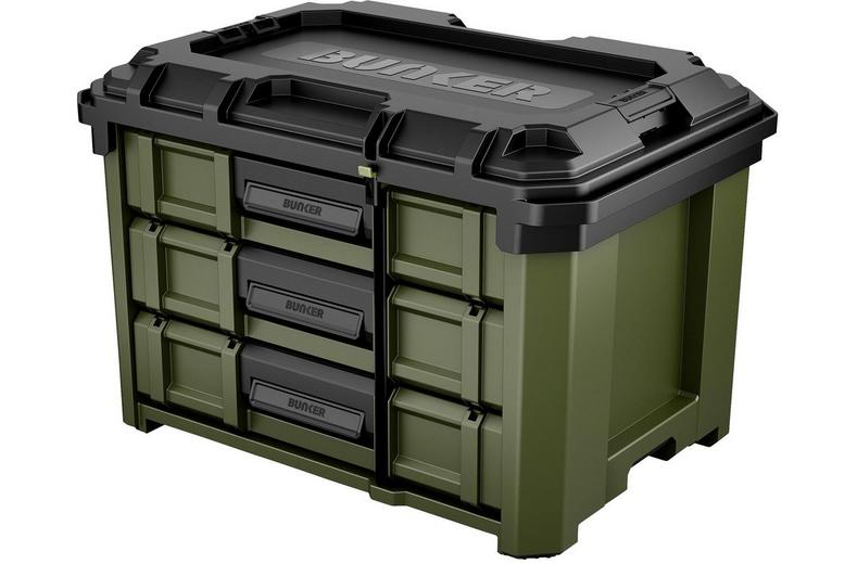 BUNKER Load-Up Stacking 3 Drawer Tool Box 570mm BUNKER Load-Up Stacking 3 Drawer Tool Box 570mm