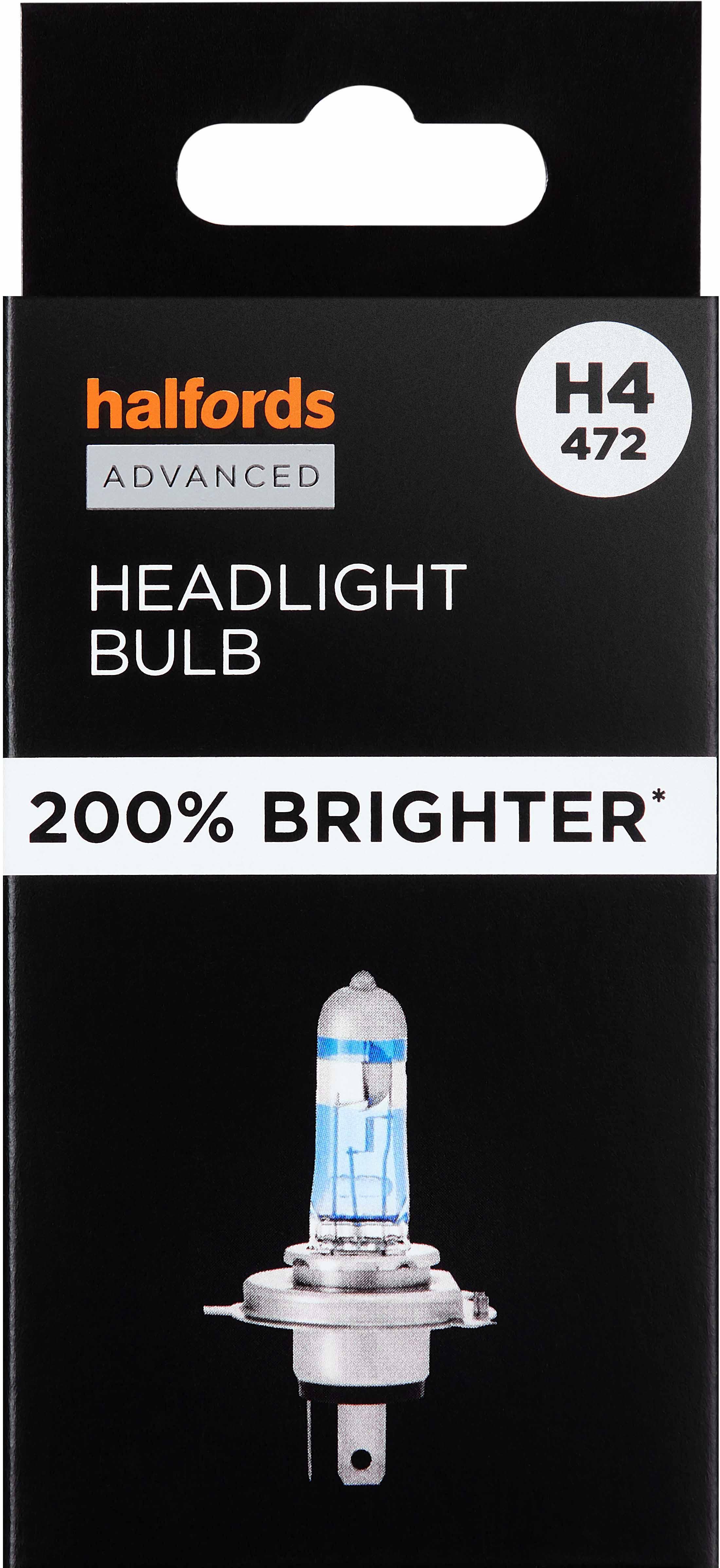 Halfords Advanced +200% Brighter H4 472 Headlight Bulb
