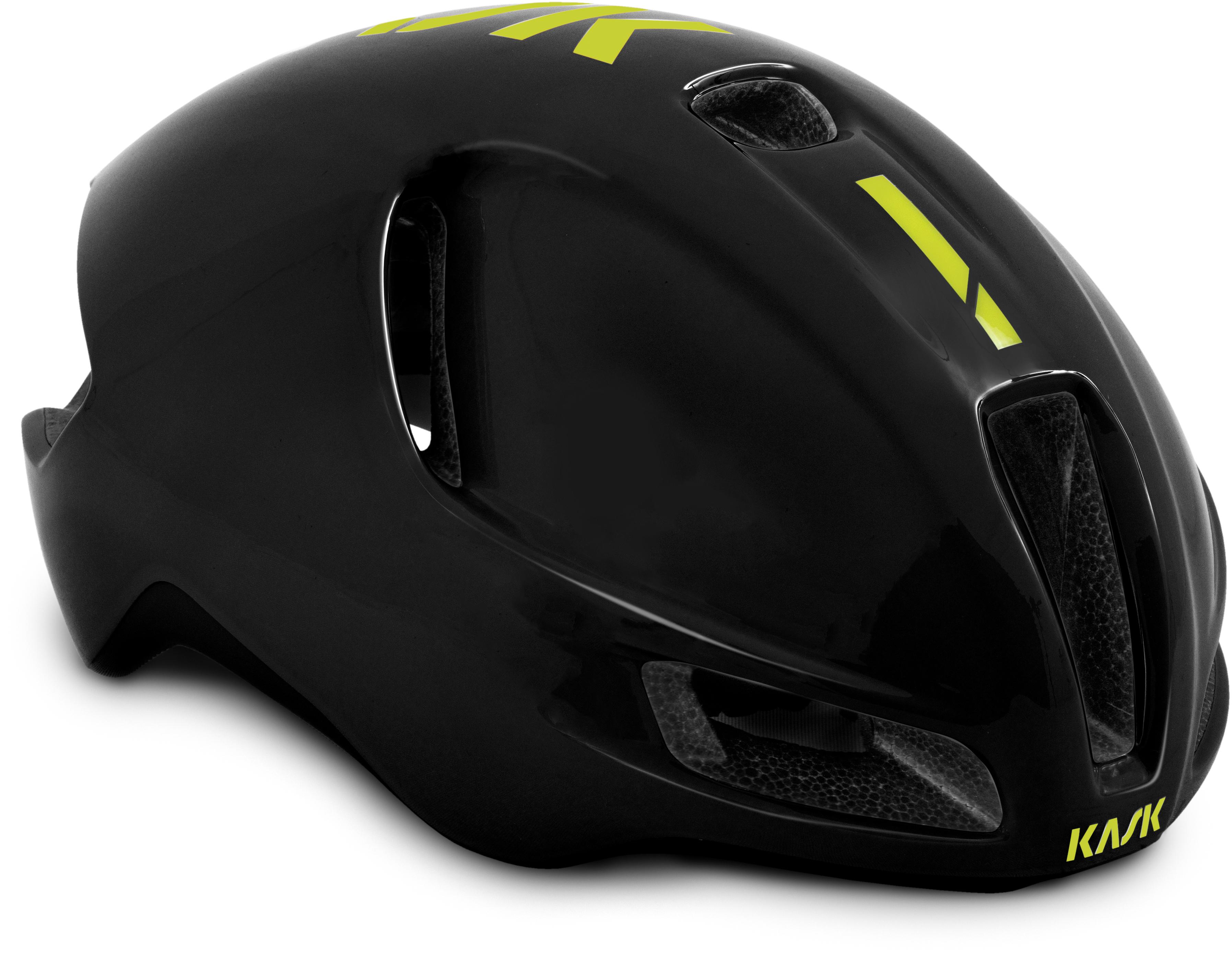 Kask Utopia Road Helmet Black/Fluo Yellow, Large