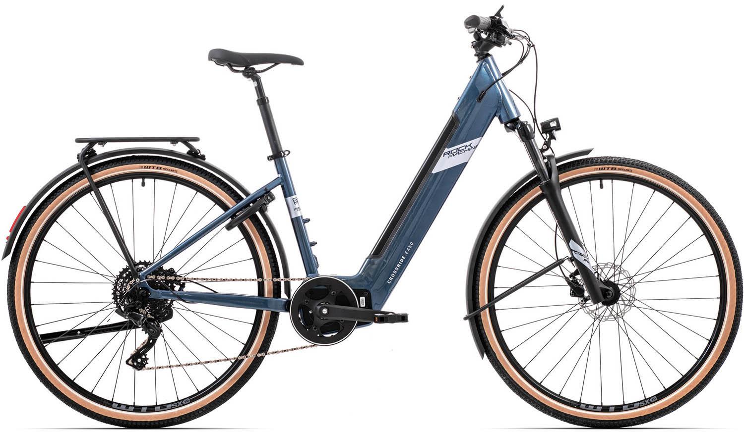 Rock Machine Crossride e450 Touring Electric Bike - Blue - L Frame
