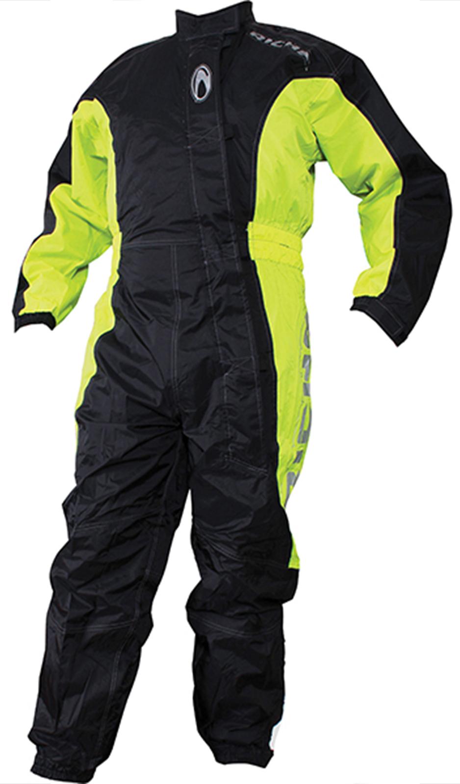 Richa Typhoon Rain Overalls - Black/Fluo Yellow
