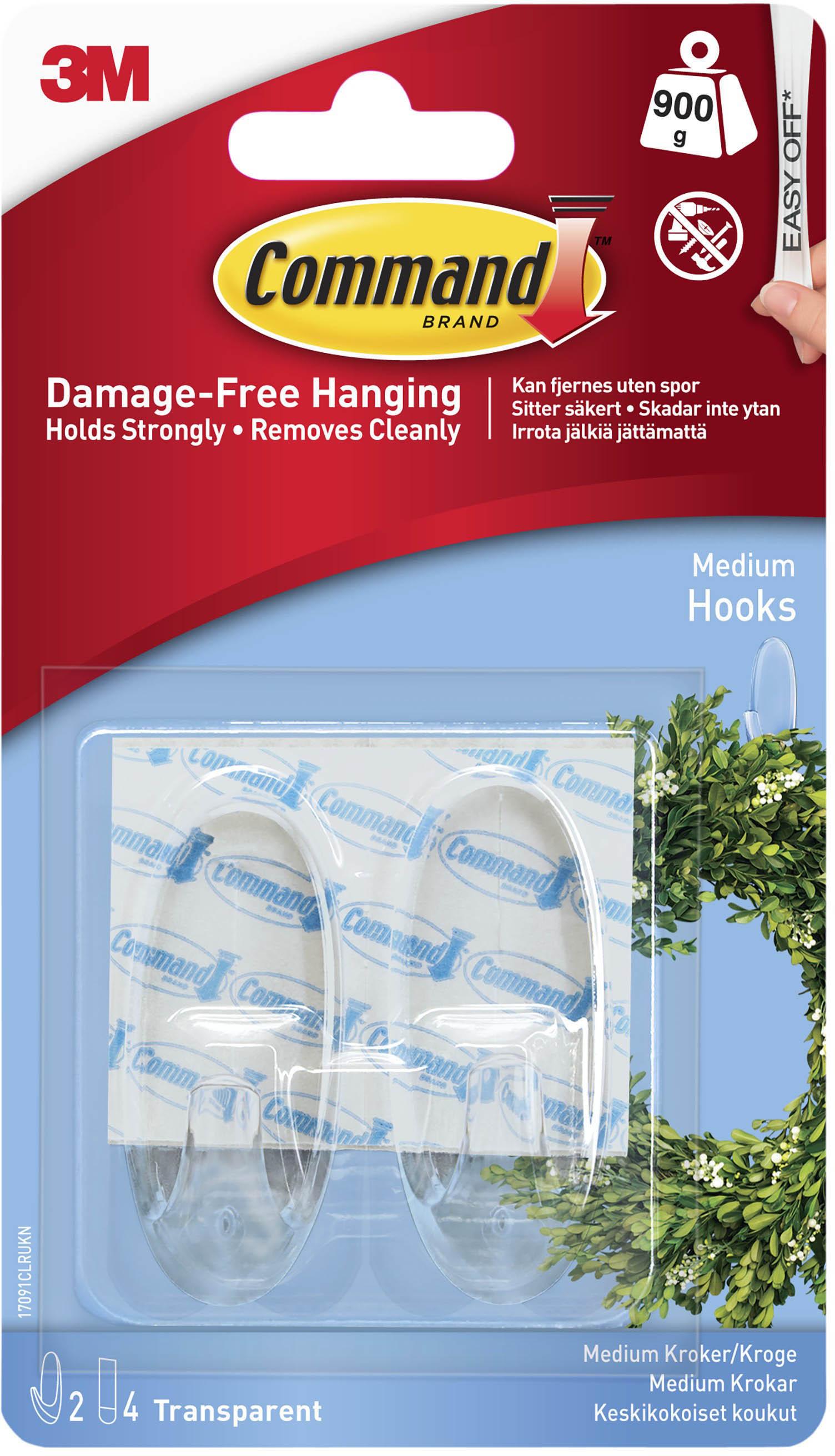 Command™ Medium Hook - Clear