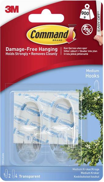 Command™ Medium Hook - Clear