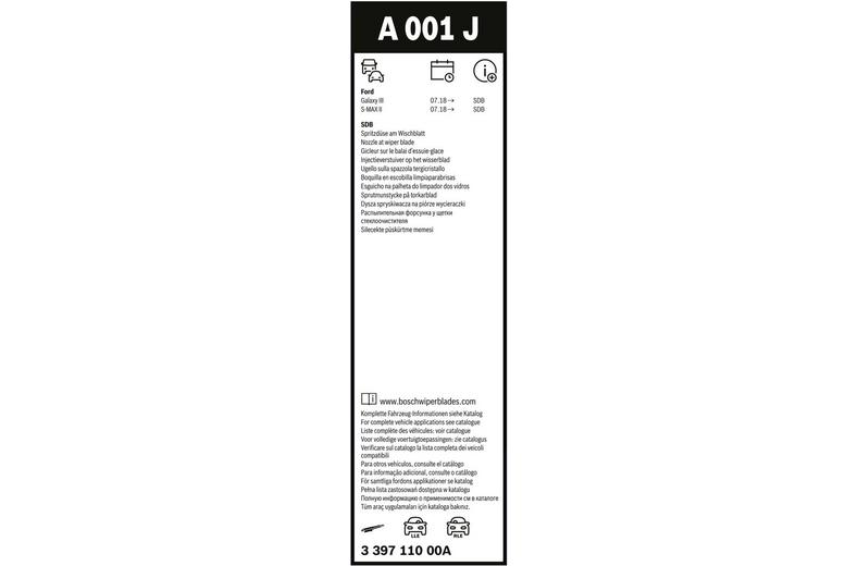 Bosch A001J Wiper Blades Aerotwin - Front Pair Bosch A001J Wiper Blades Aerotwin - Front Pair